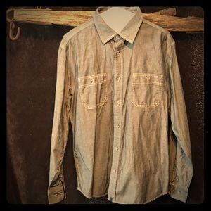 Weatherproof vintage size medium gray button up